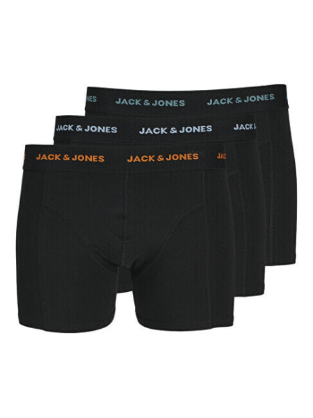 3 PACK - pánské boxerky JACMARVIN 12263876 Black