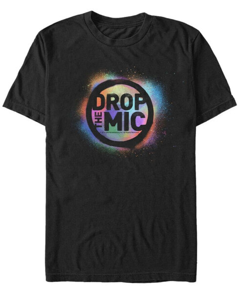 The Late Late Show James Corden Men's Colorful Paint Drop The Mic Short Sleeve T-Shirt