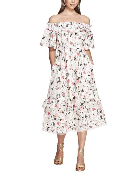 Marchesa Notte Rosie Printed Dress Women's 4