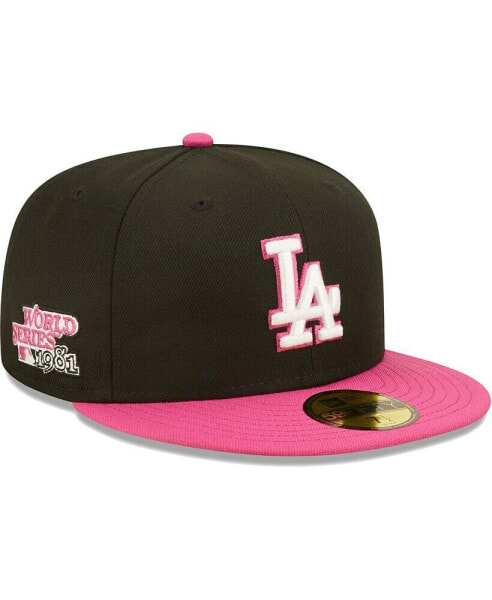 Men's Black, Pink Los Angeles Dodgers 1981 World Series Champions Passion 59FIFTY Fitted Hat