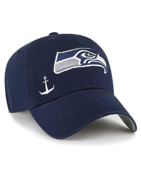 Бейсболка настраиваемая '47 Brand Женская Seattle Seahawks Navy Clean Up с конфетти