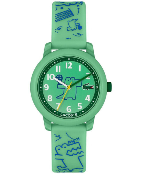 Kid's Green Printed Silicone Strap Watch 33mm