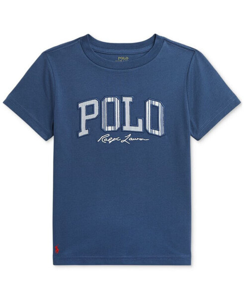 Футболка для малышей Polo Ralph Lauren с полосатым логотипом из хлопкового джерси