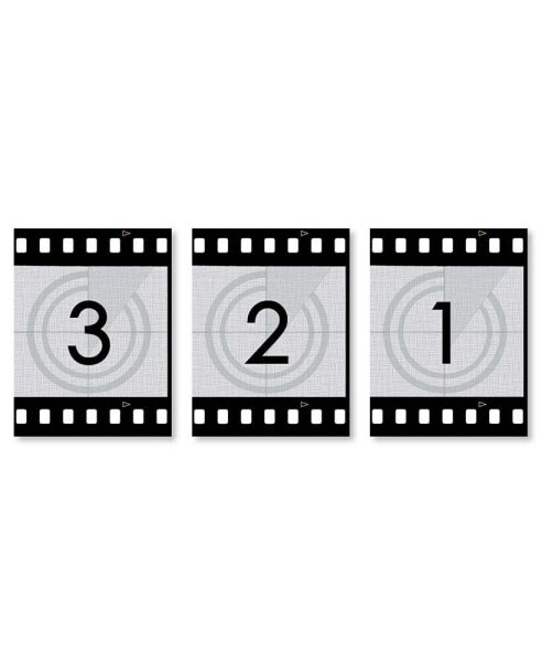 Movie - Hollywood Film Wall Art Room Decor - 7.5 x 10 inches - Set of 3 Prints