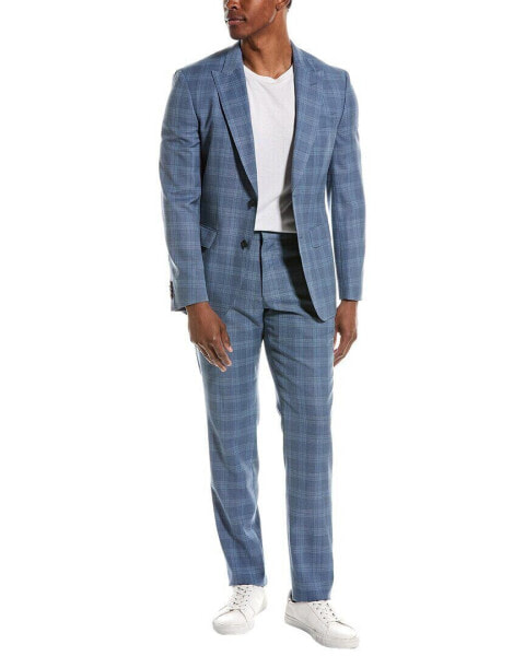 Boss Hugo Boss Slim Fit Wool Suit With Flat Front Pant Men's