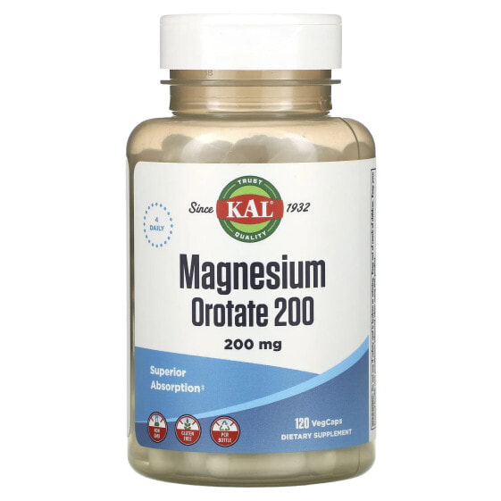 Magnesium Orotate 200, 200 mg, 120 Vegcaps (50 mg per Capsule)