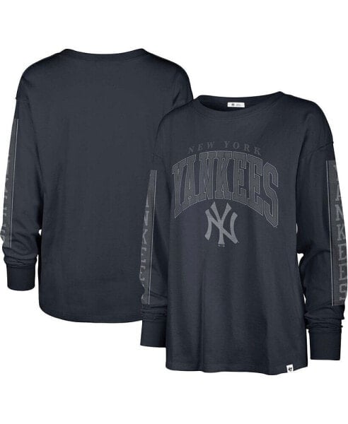 Блузка ’47 Brand женская синяя New York Yankees Statement с длинным рукавом