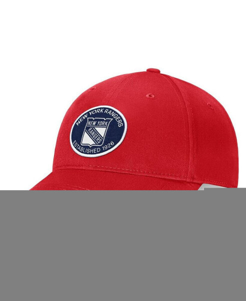 Men's Red New York Rangers Fundamental Adjustable Hat