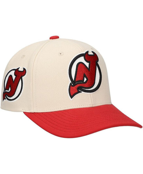 Men's Cream/Red New Jersey Devils Game On 2-Tone Pro Adjustable Hat