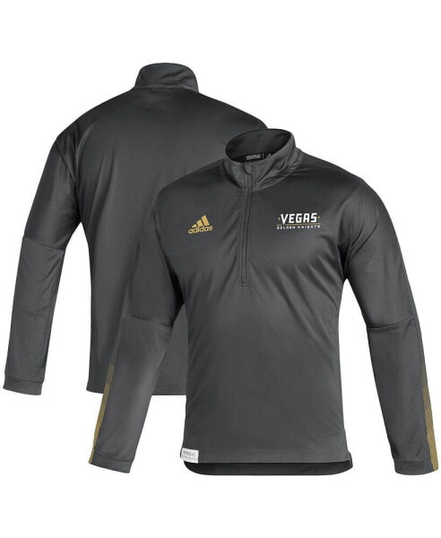 Men's Charcoal Vegas Golden Knights Quarter-Zip Jacket