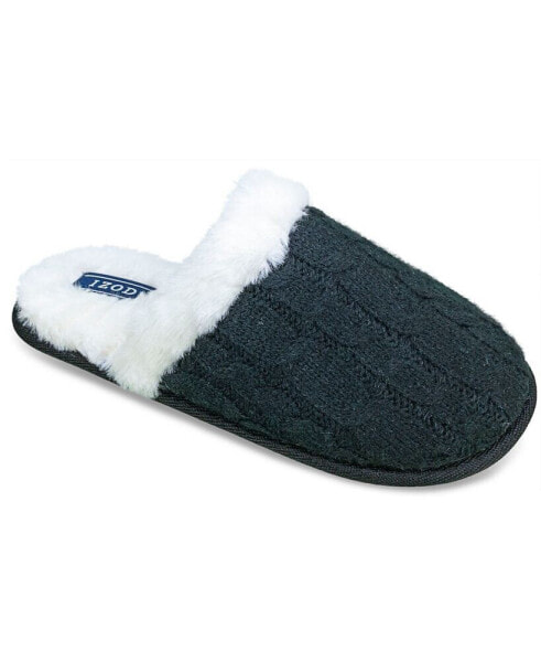 Women's Cable Knit Lip Sole Scuff Slipper