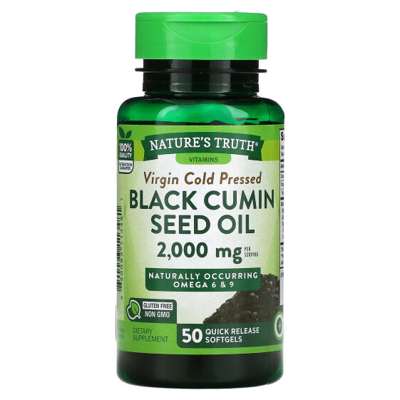 Black Cumin Seed Oil, 2,000 mg, 50 Quick Release Softgels (1,000 mg per Softgel)