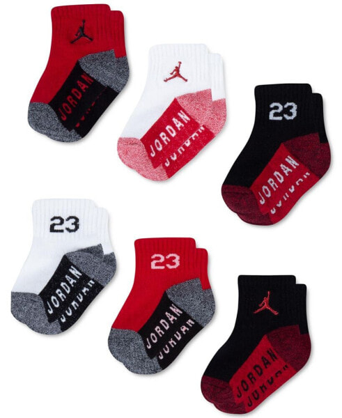 Baby and Toddler Boys Core Jumpman Ankle Socks, Pack of 6