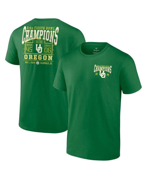 Men's Green Oregon Ducks 2024 Fiesta Bowl Champions Score T-shirt