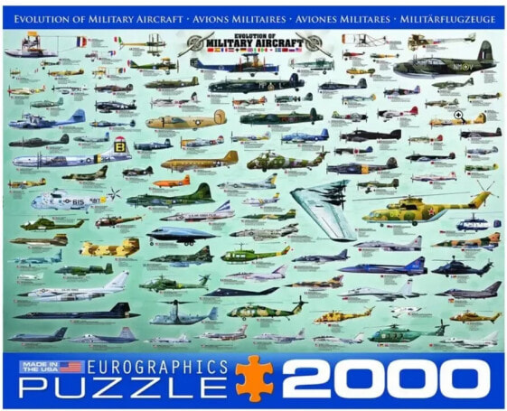 Пазлы EUROGRAPHICS Эволюция военных самолетов 2000 шт.