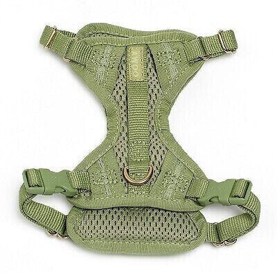 AWOO Huggie Padded Recycled Air Mesh Dog Harness - XS - Olive