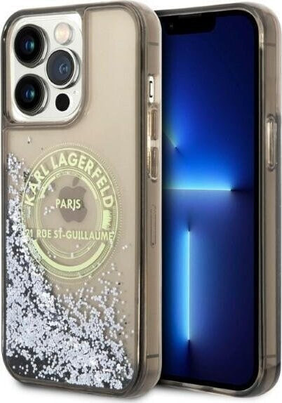 Karl Lagerfeld Etui Karl Lagerfeld KLHCP14LLCRSGRK Apple iPhone 14 Pro czarny/black hardcase Liquid Glitter RSG