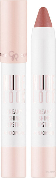 Lippenstift - Golden Rose Nude Look Creamy Shine Lipstick 03 - Peachy Nude