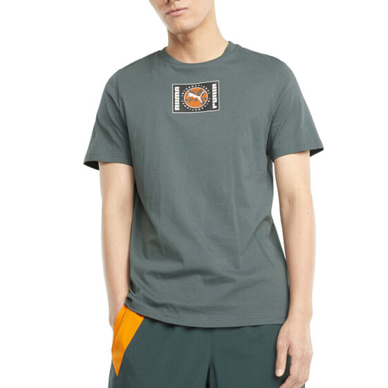 Puma Intl Graphic Crew Neck Short Sleeve T-Shirt Mens Green Casual Tops 531548-6