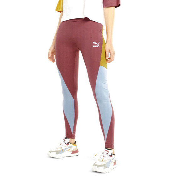 Puma Clsx High Waist Leggings Plus Womens Pink Athletic Casual 533296-25