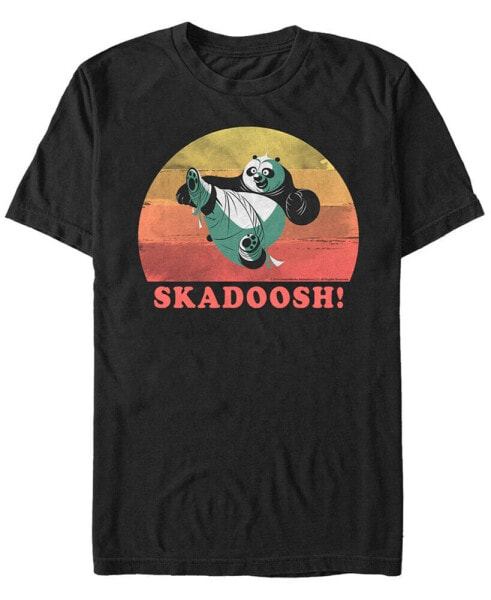 Kung Fu Panda Men's Skadoosh Po Sunset Panda Short Sleeve T-Shirt