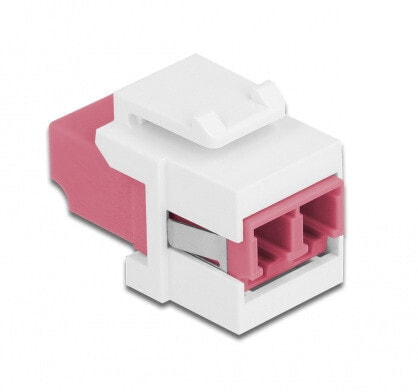 Delock Keystone Module LC Duplex female to LC Duplex female - LC Duplex - Rose - White - Female/Female - 16.5 mm - 29.2 mm - 21.9 mm