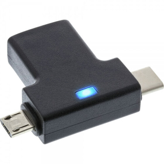 InLine USB 3.1/2.0 OTG T-Adapter - USB-C male or Micro-USB to A female