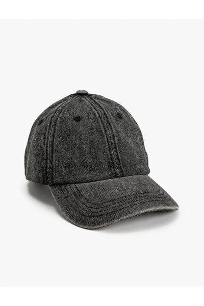 Yıkamalı Kep Şapka Dikiş Detaylı Pamuklu