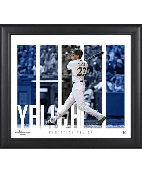 Christian Yelich Milwaukee Brewers Framed 15" x 17" Player Panel Collage