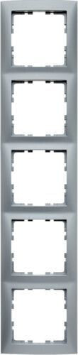 Berker Ramka pięciokrotna Kwadrat aluminium mat (5310158994)
