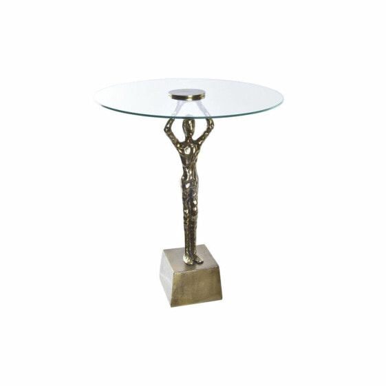 Журнальный стол DKD Home Decor Стеклянный Позолоченный Алюминиевый Мужской Crystal Golden 46 x 46 x 57 см