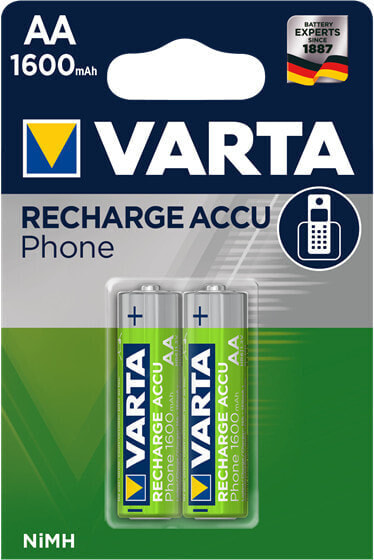 Varta -T399B - Rechargeable battery - AA - Nickel-Metal Hydride (NiMH) - 1.2 V - 2 pc(s) - 1600 mAh