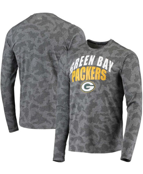 Men's Black Green Bay Packers Camo Performance Long Sleeve T-shirt