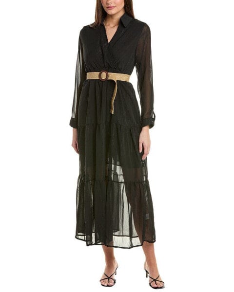 Anna Kay Medussa Silk-Blend Shirtdress Women's Black S