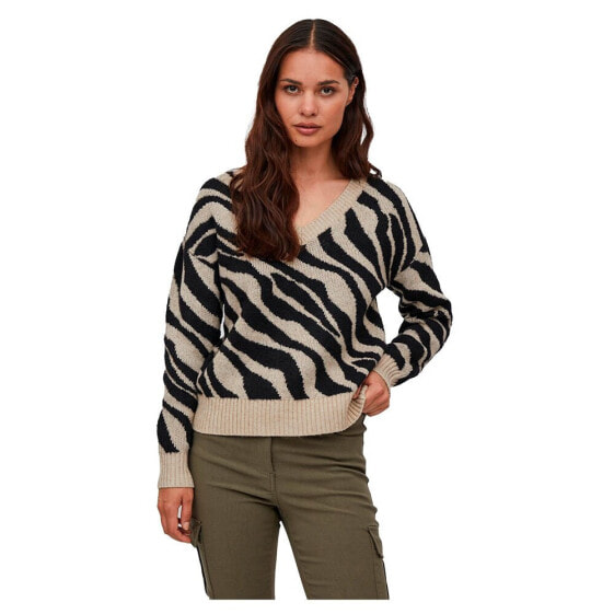 VILA Ril Feami Mix V Neck Sweater