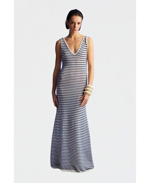 Women's Striped Long Dress