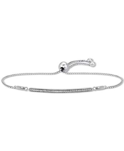 Diamond Bar Bolo Bracelet (1/6 ct. t.w.) in Sterling Silver