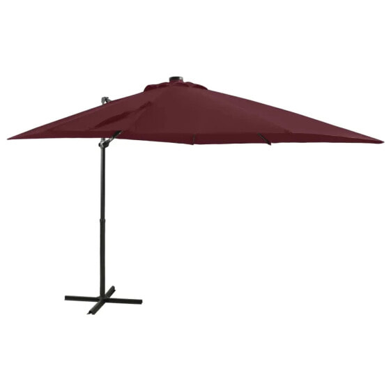 Садовый зонт vidaXL Freischwinger Sonnenschirm с LED-подсветкой 250 х 230 см Bordeauxrot