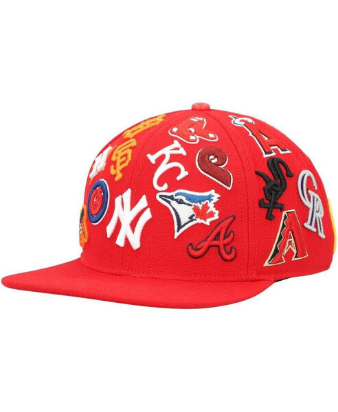 Men's Red Mlb Pro League Wool Snapback Hat