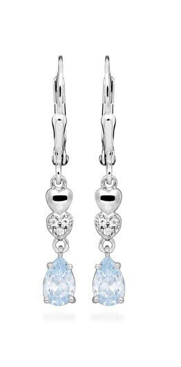 Romantic silver earrings with zircons SVLE0634SH8M300