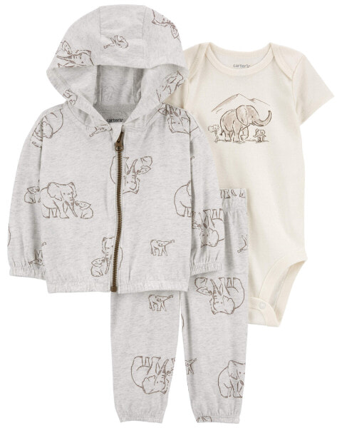 Baby 3-Piece Elephant Little Jacket Set 12M