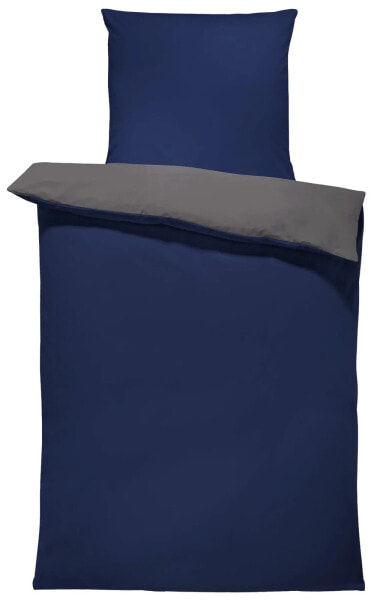 Комплект постельного белья One-Home Wendebettwäsche Uni синий 135 x 200 см