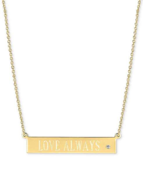 Sarah Chloe diamond Accent "Love Always" Pendant Necklace, 16" + 2" extender