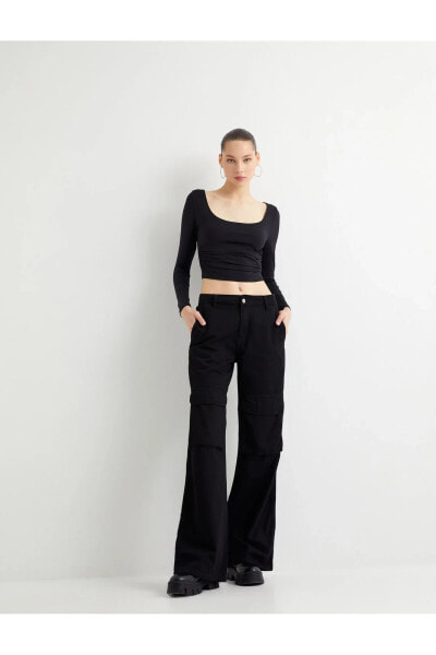 Топ Koton  Crop Tee UNeck Drape