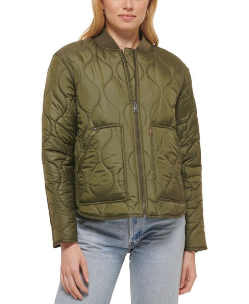 Trendy Women's Onion Quilted Liner Jacket