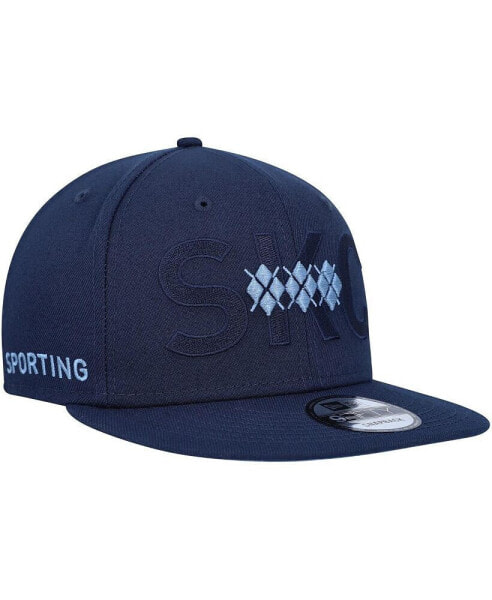 Men's Navy Sporting Kansas City Kick Off 9FIFTY Snapback Hat