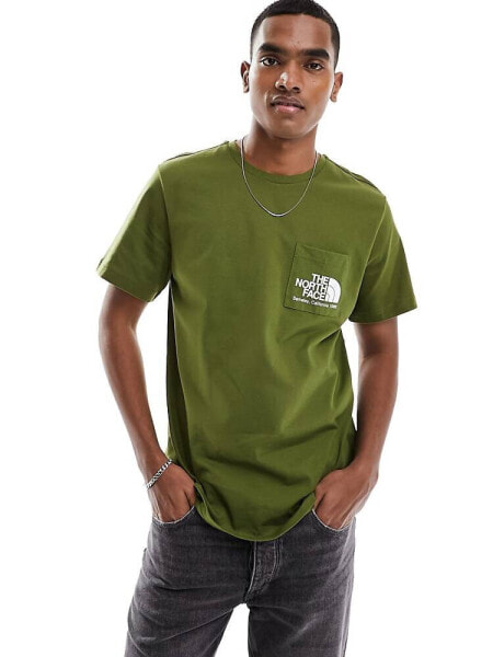 The North Face Berkeley California pocket t-shirt in olive