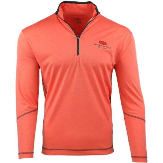 SHOEBACCA Coverstitch Heather Mock Neck Long Sleeve 14 Zip Pullover Top Mens Siz