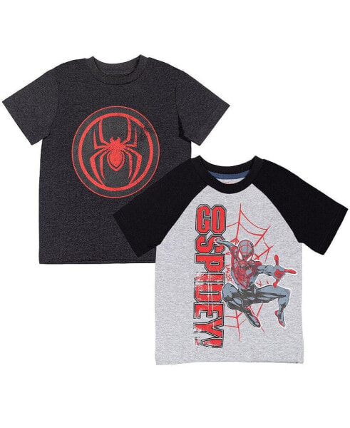 Toddler Boys Avengers Spider-Man 2 Pack T-Shirts to (2T - 18-20)