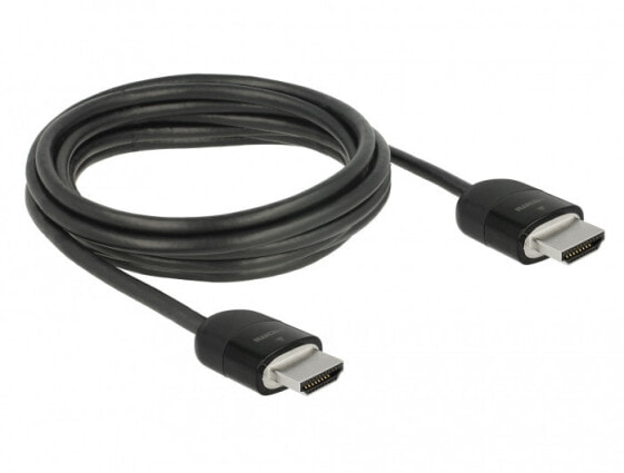 Delock 84965 - 3 m - HDMI Type A (Standard) - HDMI Type A (Standard) - 18 Gbit/s - Audio Return Channel (ARC) - Black